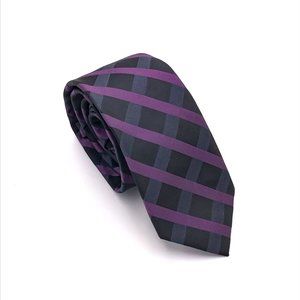 Black, Purple Stripe Pattern Tie | J.Ferrar